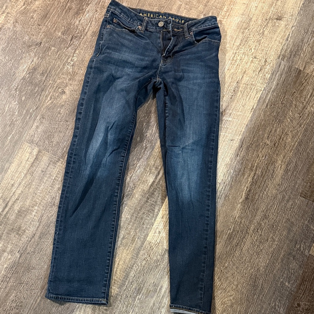 American Eagle Outfitters men’s Dark Indigo Straight Leg Jeans